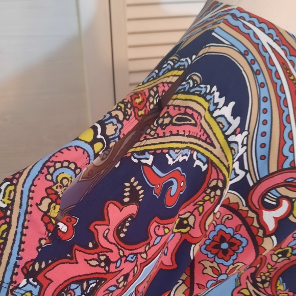 New directions cold shoulder paisley dress sz PM *P - Picture 2 of 6